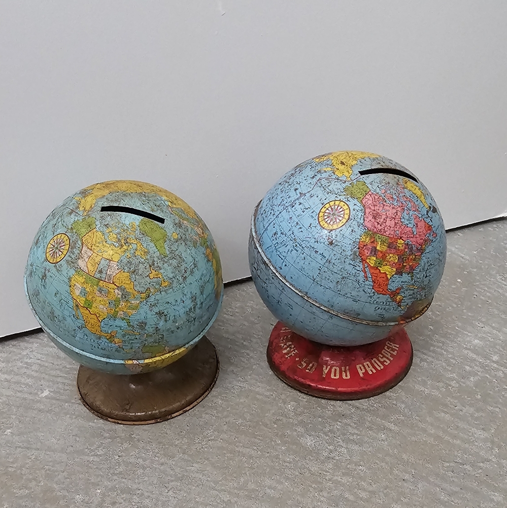 Antique coin globes